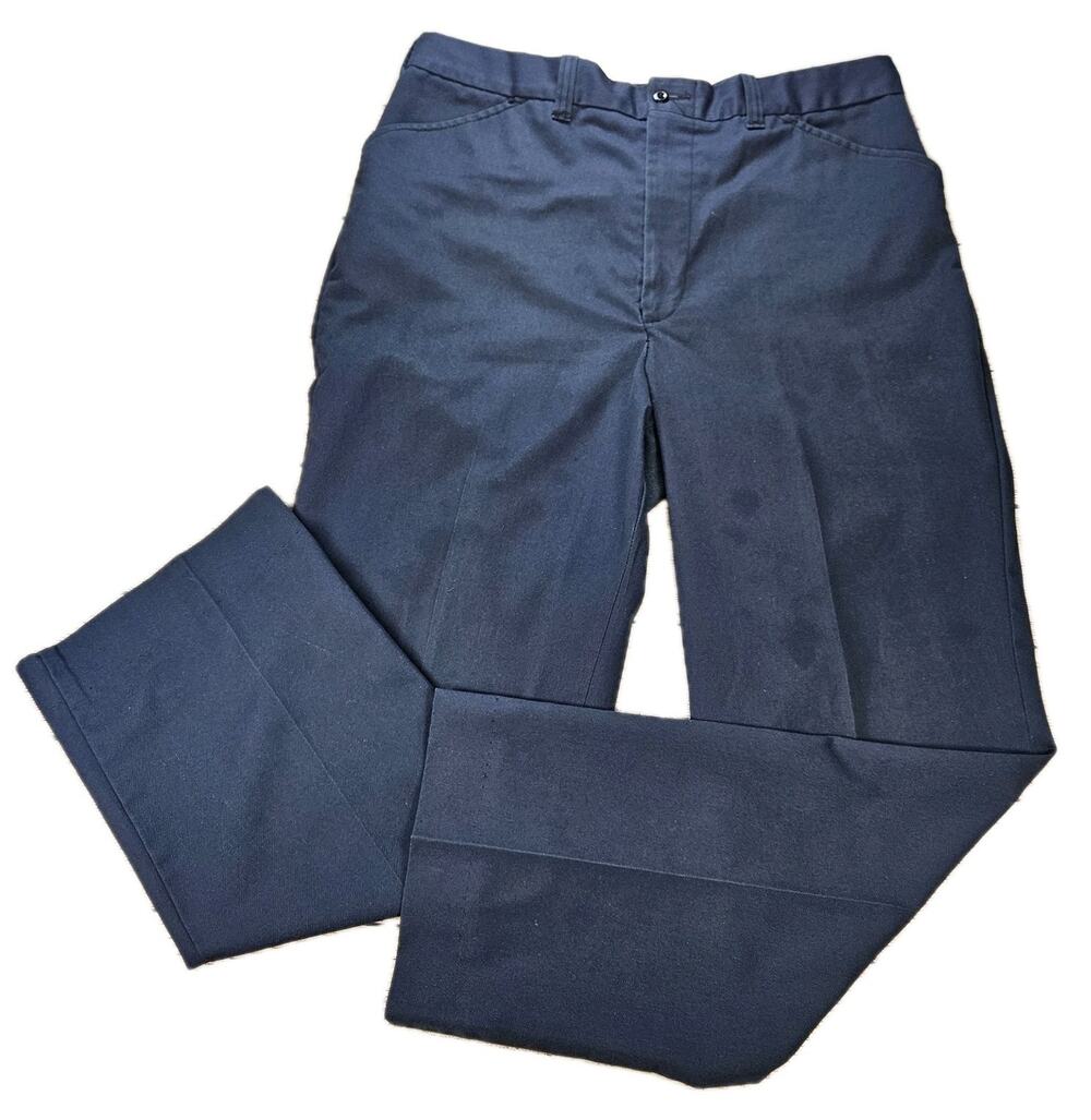 Vintage Dickies Work Uniform Pants Size 36x30 Blue Maid In USA *Stained